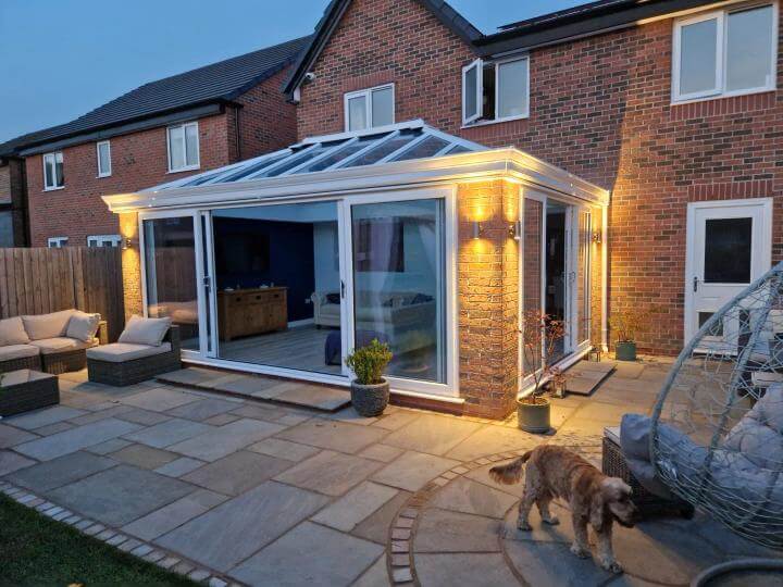 Orangery with patio doors