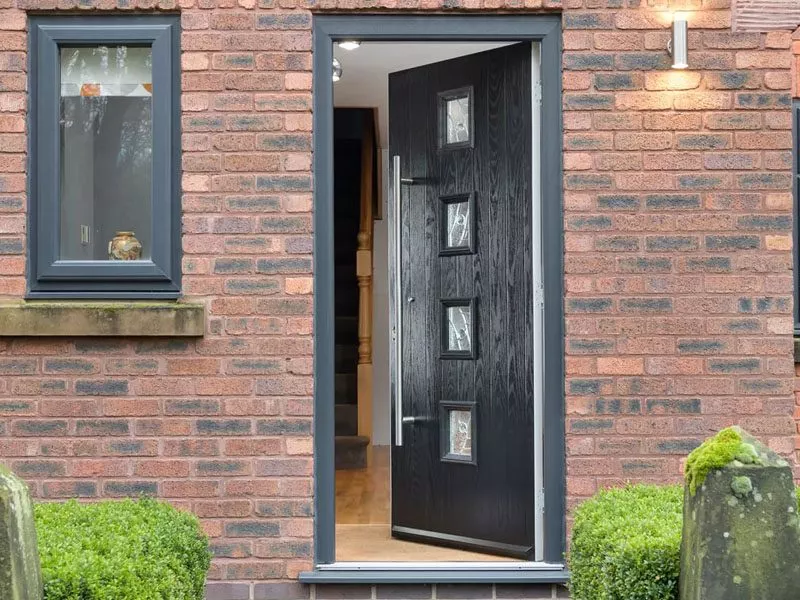 Black composite door