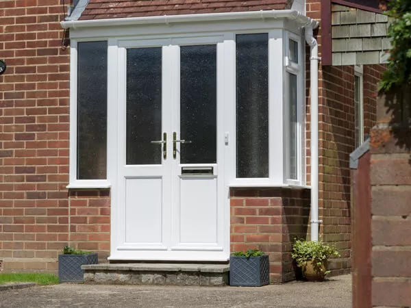 Entrance Porch with French Doors