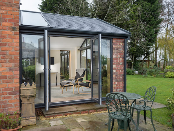 Tiled Roof Extension with French Doors