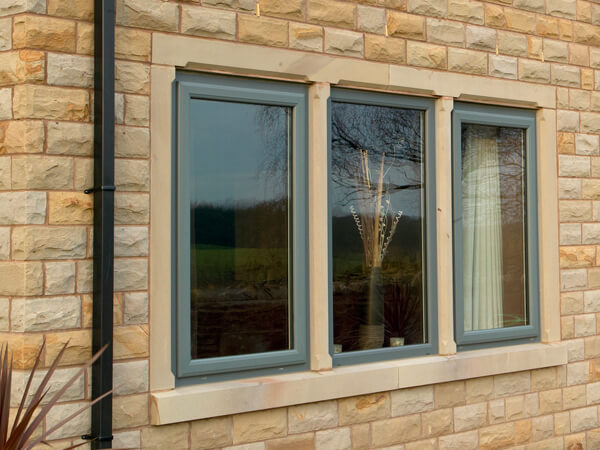 Grey UPVC Casement Windows