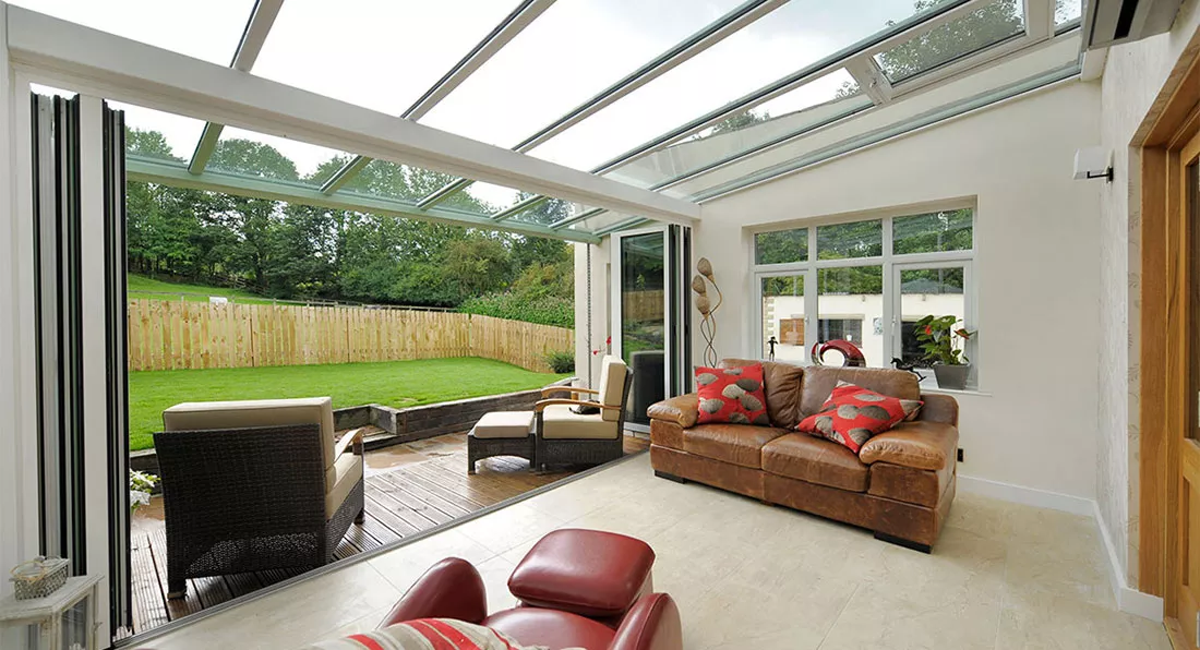 The Veranda area of this conservatory allows you to enjoy the outdoors